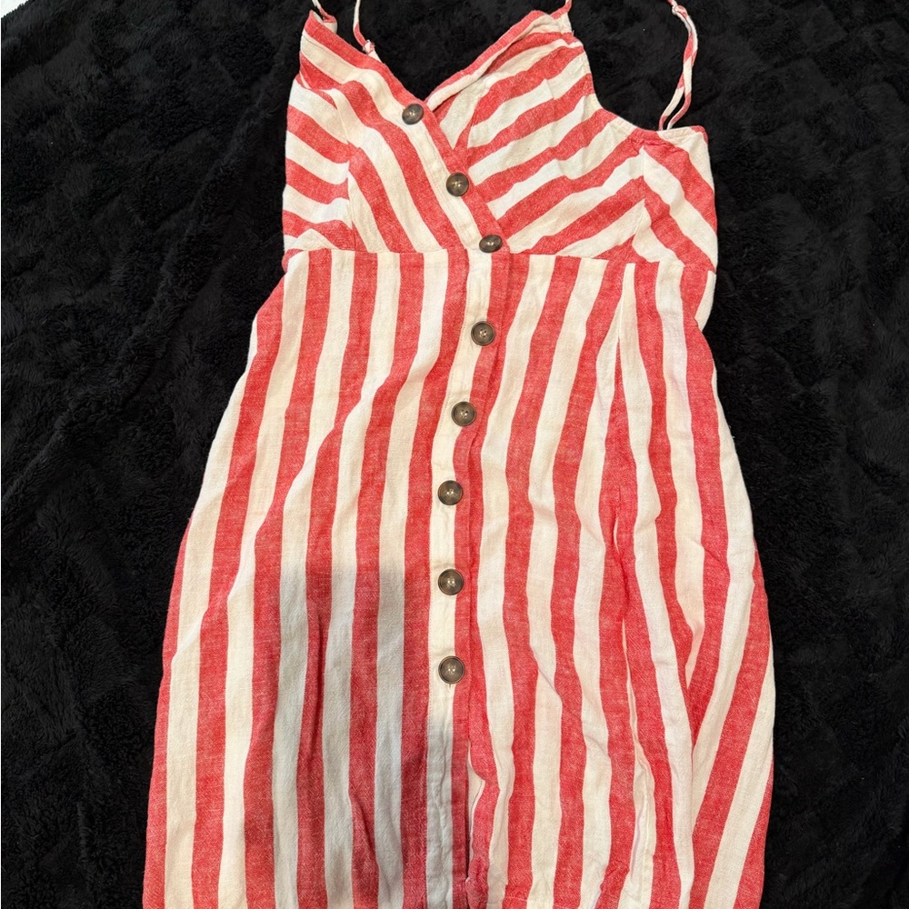 Love Tree Red and White Striped Top
